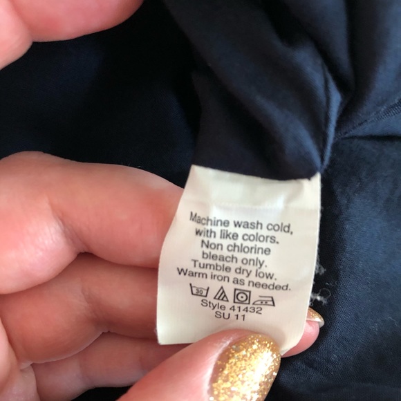 J. Crew Factory | Navy Cotton ALine Sundress Sz 14 - Picture 8 of 8